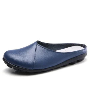 Women’s Fashion PU Loafers Slip On Flats Shoes Soft Breathable Anti Slippery Closed Toe Summer Spring Autumn Office Walking