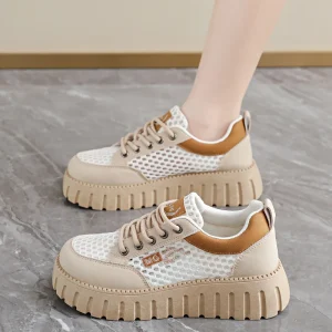 Women’s Fashion Platform Heightening Striped Sports Casual Shoes