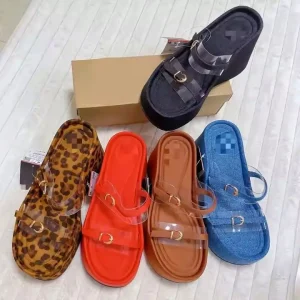 Women’s Fashion Platform Leather Sandals Winter Spring Summer Autumn Outdoor Shoes Upper Material Suede