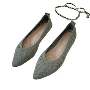 Women’s Fashion Pointed Toe Ballet Flats Casual Slip-On Shoes for Summer Spring & Autumn Light Weight Canvas EVA Insole