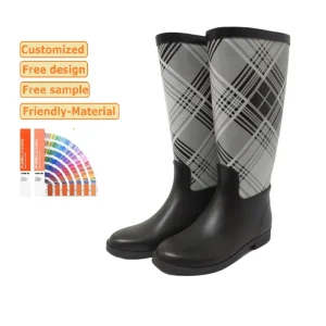 Women’s Fashion Rubber Rain Boots Waterproof and Anti-Slippery Breathable Design for Winter and Summer