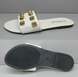 Women’s Fashion Slide Sandal PU Upper TPR Outsole Spring Summer Ladies