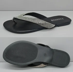 Women’s Fashion Slide Sandal PU Upper TPR Outsole Spring Summer Ladies