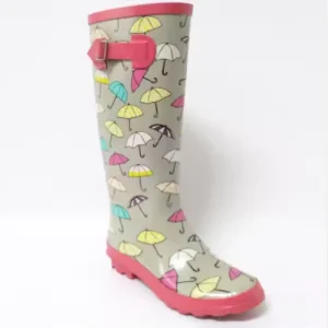 Women’s Fashion Style Waterproof Anti-Slip Rubber Rain Boots Lightweight for Summer and Winter