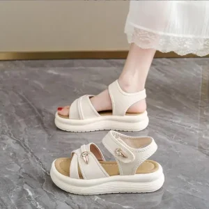 Women’s Fashion Summer Sandals Open Toe Beach Sandals with Thick Non Slip Soft Sole Diamond Sandals
