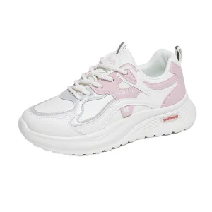 Women’s Fashion Trend Casual Sports Shoes Running Walking Comfortable Anti Slippery Sneakers Artificial Leather Upper
