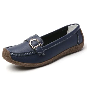 Women’s Fashion Trend Loafers Anti Slippery Breathable Slip On Casual Flat Shoes Soft Comfortable Large Size Mom