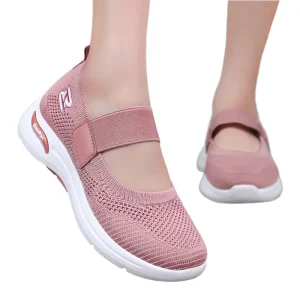 Women’s Fashion Trend Summer Flat Shoes New Shallow Moms Slip On Casual Shoes with Solid Color Soft Sole Not Tired Feet