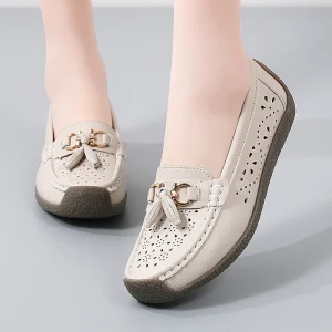 Women’s Fashionable Moccasins Loafers Womens Shoes Summer New Collection with Large Size Versatile and Stylish for Mom