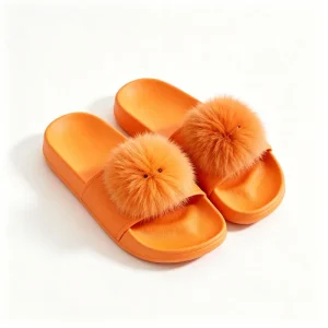 Women’s Fashionable Trend Slippers Fur Slippers for Women in Fox Style Custom Fluffy Slippers Made of Artificial Fur Slide