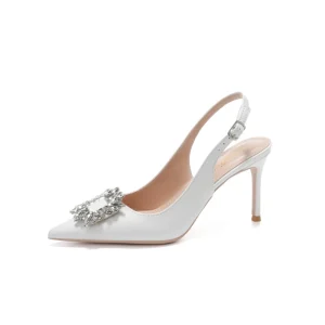 Women’s Fashionable and Elegant Slim High-Heeled Sandals with Rhinestone Design Summer Women’s Shoes