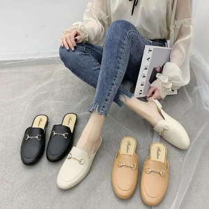 Women’s Flat Casual Simple Sandals Summer Outdoor Closed Toe Soft soled Slippers Women Flat Sandals