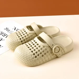 Women’s Flat Clogs Summer Slippers Versatile Non Slip Fashion Flat Beach Shoes Girl’s Soft EVA Slides Sandals