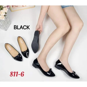 Women’s Flat Loafers Slip-on Summer Black Formal Shoes Modern Fashion Trend French Pointed-toe PU Shoes