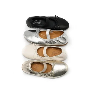 Women’s Flats Closed Toe Slip-On Shoes with Genuine Leather Upper Soft Rubber Soles Lightweight Fashion Design