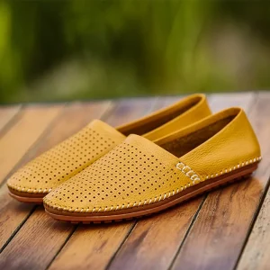 Women’s Flats Genuine Leather Soft Shoes Casual Flat Shoes for Men