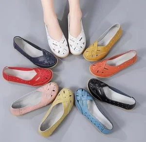 Women’s Flats for Foreign Trade New Summer Bow Hollow Sandals Large Size Slippers for Women
