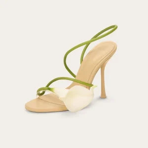 Women’s Floral Ankle Strap Heeled Sandals Open Toe Stiletto Thin Heel Bulk Order Shoes