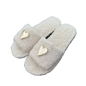 Women’s Fluffy Clog Plush Open Toe Lightweight TPR Outsole All Seasons