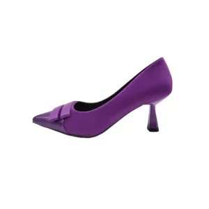 Women’s French Pointed Black High Heels, Thin Heels, Slip On Closed Toe Summer Autumn Work Shoes