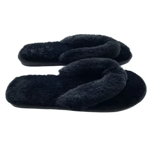Women’s Fur Flip Flop Slippers Warm Comfortable Home Indoor