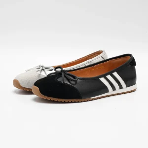 Women’s Genuine Leather Lightweight Soft Trainer Flats for Summer Spring Autumn