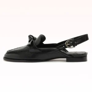 Women’s Genuine Leather Slingback Loafers Closed Toe Low Heel Backless Platform Loafer Sandals Comfort Casual Dress Breathable