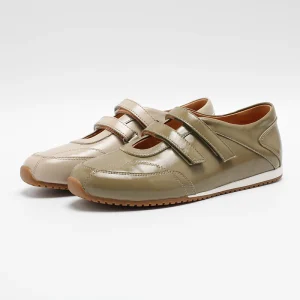 Women’s Genuine Leather Soft Light Weight Dual Velcro Ballet Flats for Spring Summer Autumn