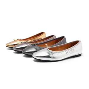 Women’s Genuine Leather Soft Lightweight Bow Flats for Spring Autumn Summer