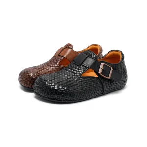 Women’s Genuine Leather Woven Soft Light Weight Casual Flats for Autumn Spring Summer