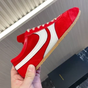 Women’s German Suede Trainers Breathable Casual Sneakers Slip On Closure Flat Running Rubber for Summer Winter Spring Walking