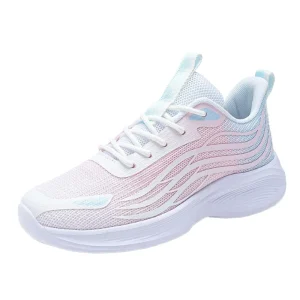 Women’s Gradient Knitted Breathable Quick Dry Lightweight Cushioned Casual Sneakers Seamless Heat Press EVA Rubber Outsole