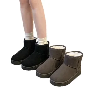 Women’s H Thick Bottom Hair Fashion Snow Boots Factory Direct Warm Fleece-Lined Non-Slip Winter Season 24