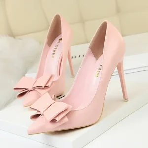 Women’s Heels Stiletto Heel Pointed Toe PU Spring & Summer Yellow Red Pink
