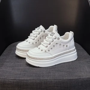 Women’s Height Increasing Shoes Thick Sole Increase Casual Shoes Autumn and Winter Women’s Chunky Shoes