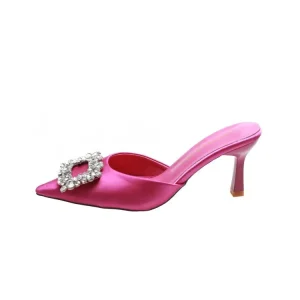 Women’s High Heel Sandals with Straps Height Increasing Stone High Heel Slippers