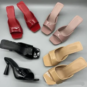 Women’s High Heels Fashionable Fine Heeled Slippers Sexy Outdoor Banquet High Heeled Sandals