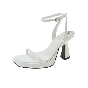 Women’s High Heels Ladies Shoes Open Toe Buckle Trendy Party Sandals