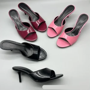 Women’s High Heels Large Fashionable Sandals Fine Heeled Slippers Sexy Outdoor Banquet High Heeled Sandals