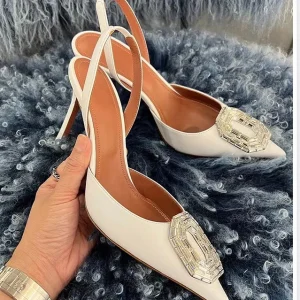 Women’s High Heels Spring summer Fashion Sandals Rhinestone Pointy Strap Women’s Shoes