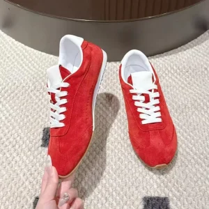 Women’s High Quality Suede Casual Sports Shoes Autumn Jogging Style Flat Soled Light Weight Mesh for Daily Wear Light Exercise