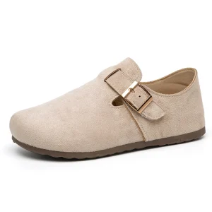 Women’s High Quality Suede Clogs Mules Slip On Fashionable Trend Cushioning Anti Slippery Closed Toe Soft