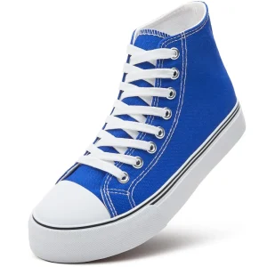 Women’s High Top Canvas Sneakers Comfortable Walking & Tennis Shoes with Ankle Support Breathable & Lightweight (ODM/OEM)
