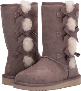 Women’s High Top Faux Suede Snow Boots with Warm Fur Lining Anti-Slip EVA Sole OEM