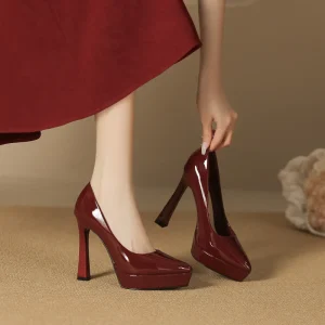 Women’s High heeled Shoes Pointed toe Cutout Pumps Thin Heels Party Style Sophisticated Look