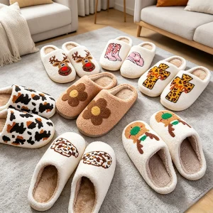 Women’s Home Casual Fluffy Custom Fur Indoor EVA House Flat Soft Bedroom Plush Winter Platform Fuzzy Kawaii Slippers