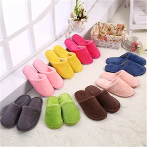 Women’s Household slippers Unisex Winter Warm slippers Plush Soft slippers Indoor Non slip Floor Indoor Flat Shoes