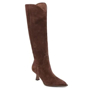Women’s Knee High Boots Kitten Heel Pointed Toe Tall Wide Calf Boots With Side Zipper Fall Winter Boots