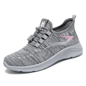 Women’s Korean Comfortable Casual Fly Woven Sneakers Low MOQ Fashionable Summer Spring Autumn Walking Shoes Wedge Strappy Design