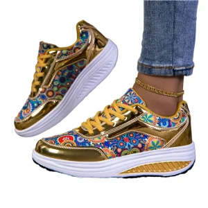 Women’s Lace Casual Sneakers Waterproof Breathable Lightweight Slip On All Seasons